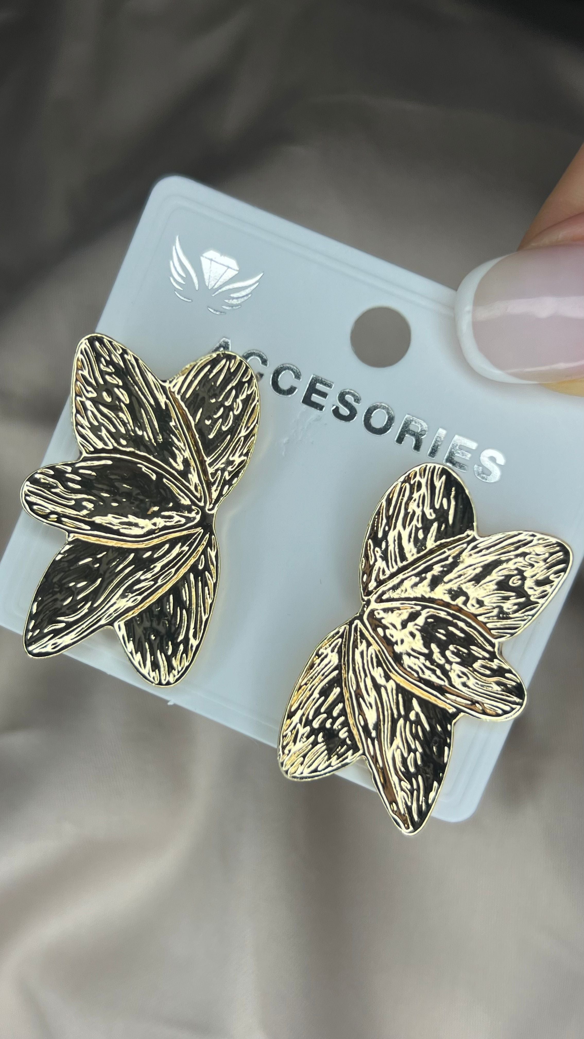 Kadın Altın Kaplama Çiçek Küpe