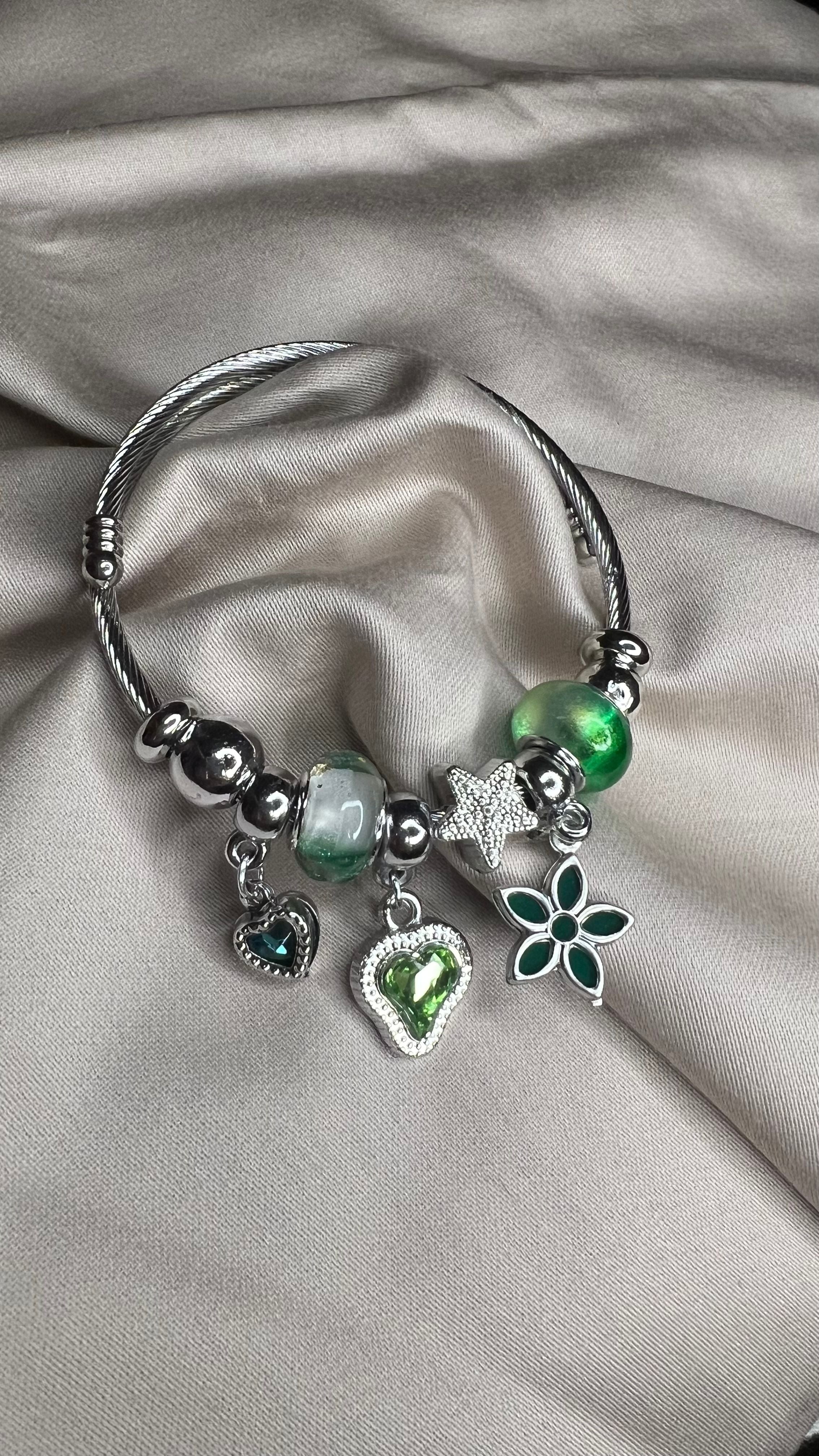 Çelik Charmlı Bileklikler