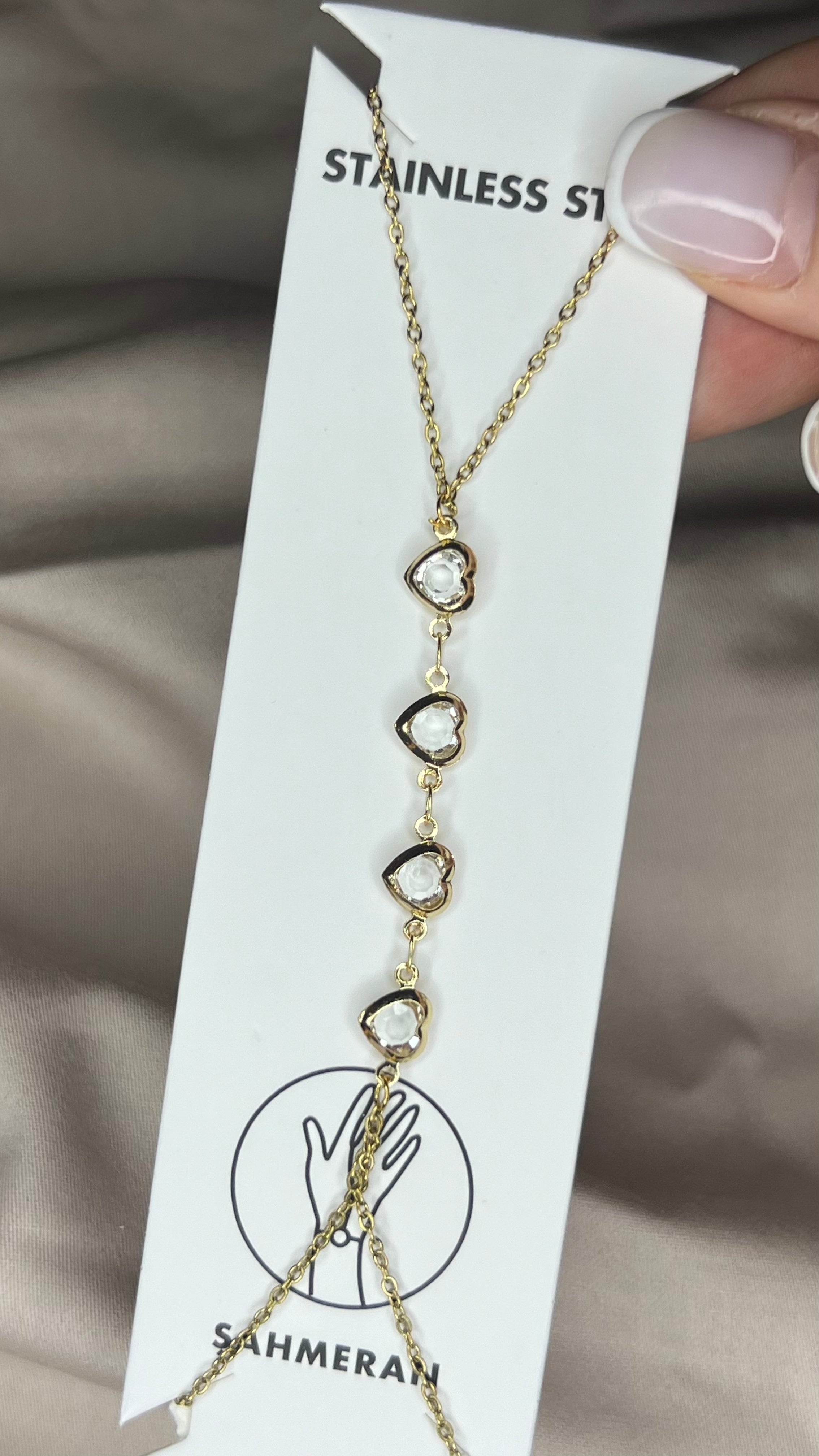 Kadın Kalp Detaylı Gold Kaplama Şahmaran