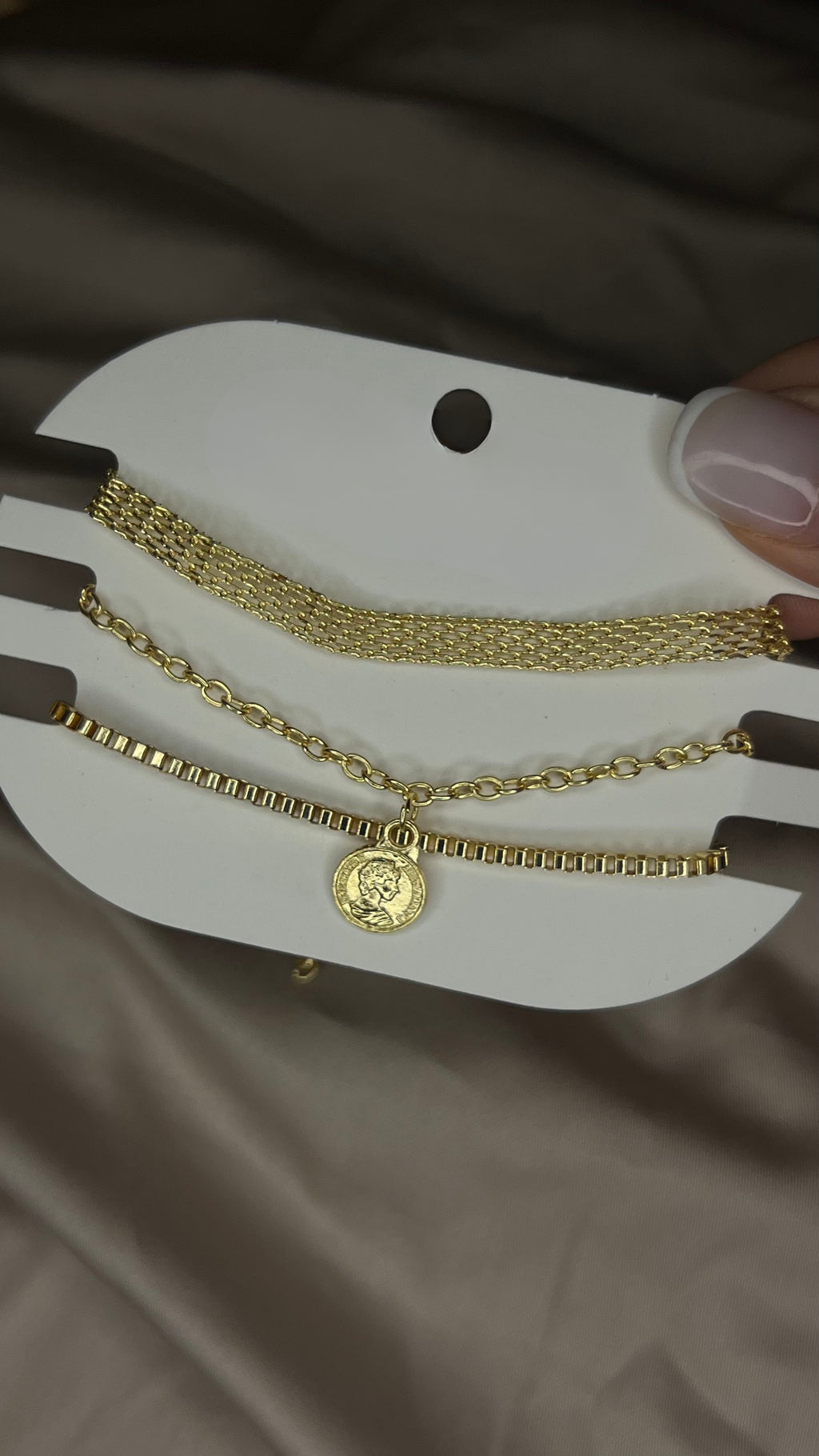 Kadın 3'Lü Altın Detaylı Gold Kombin Bileklik Seti