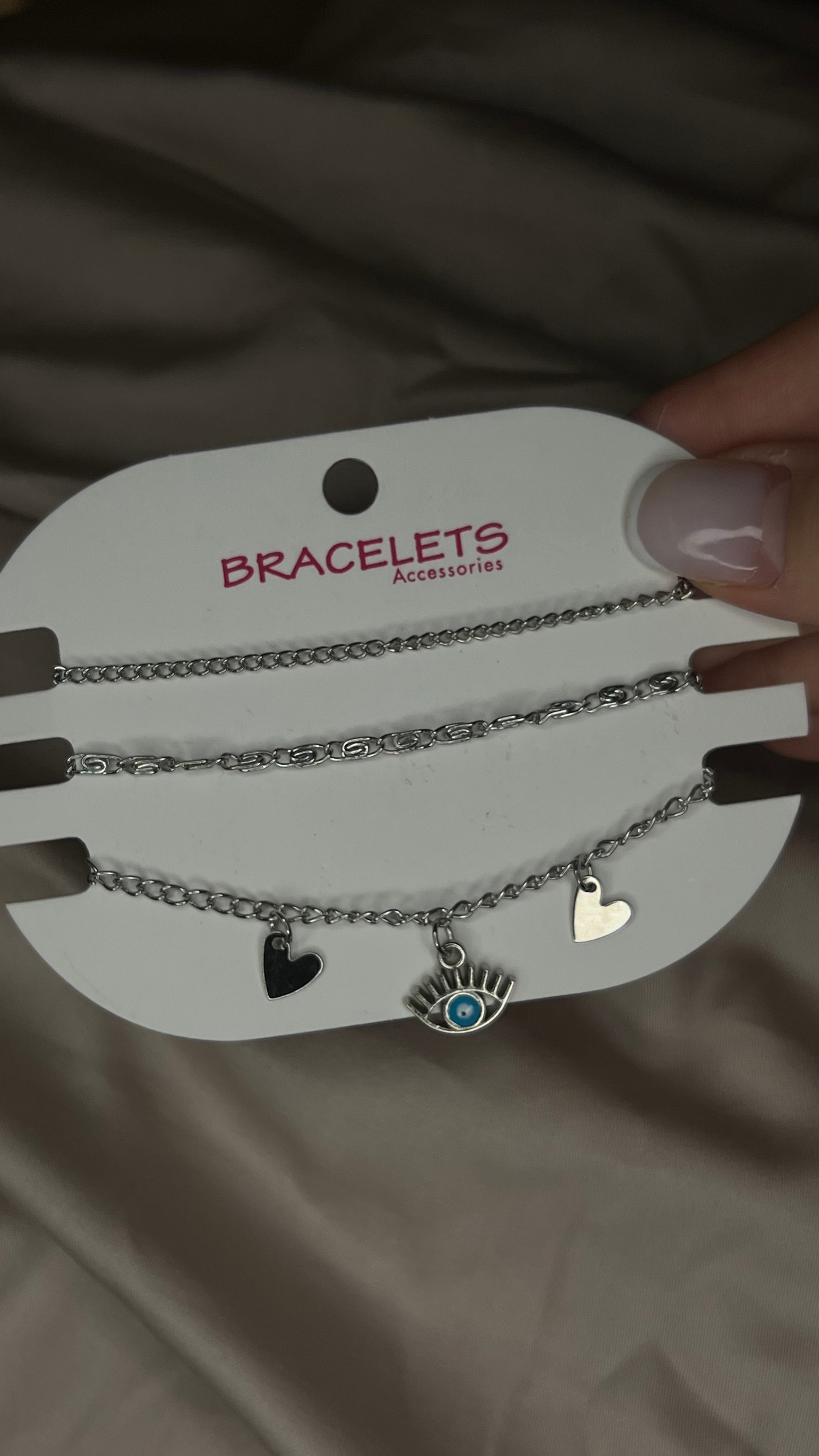 Kadın 3'Lü Gümüş Kombin Bileklik Seti